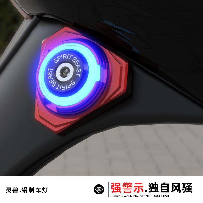 电动车装饰灯改装配件LED高亮12V防水摩托车灯灵兽个性创意螺丝灯