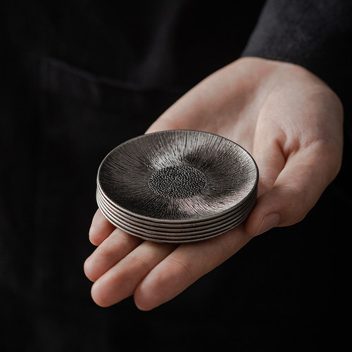 复古合金做旧茶杯垫仿古防滑