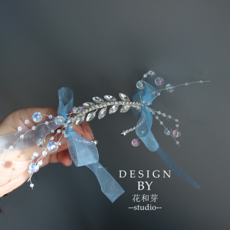 蓝色姐妹团水钻伴娘手镯