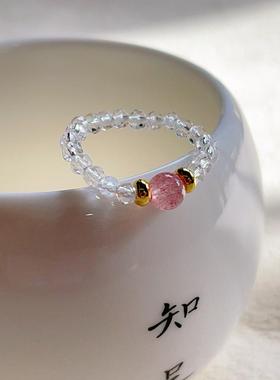 奥地利水晶配天然草莓珠