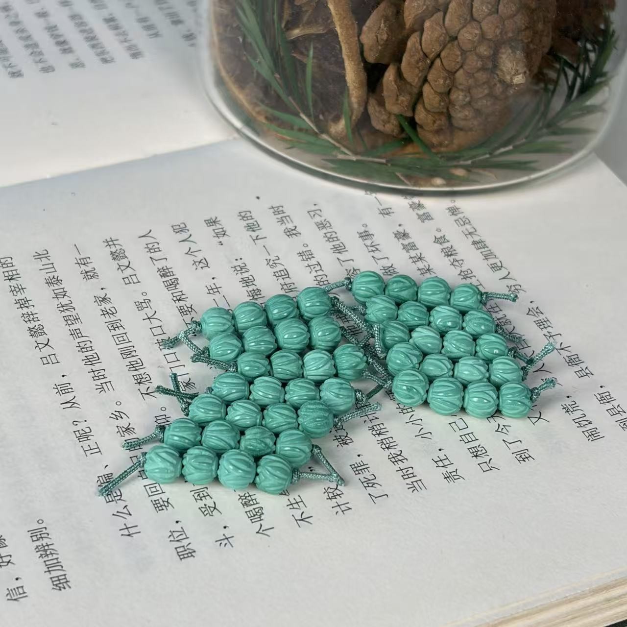 菱镁矿莲花珠diy手工编织配件手绳挂件项链文玩串珠配饰品隔珠