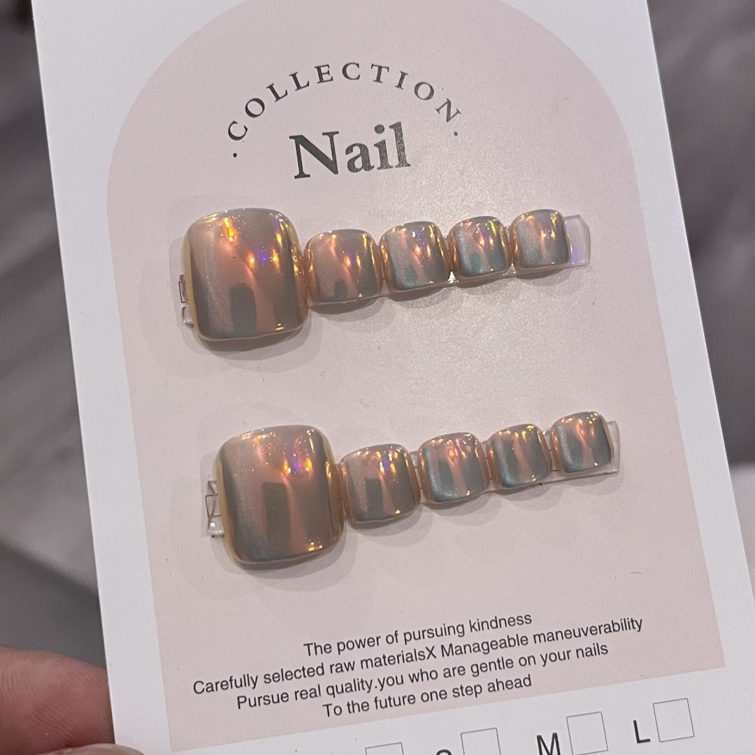 脚甲穿戴甲脚指甲贴片美甲成品甲片可拆卸脚指甲片持久脚趾甲贴片