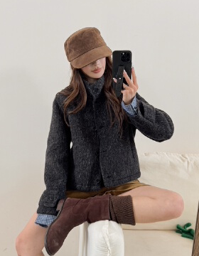 【天天yoko&珍皇】25年秋冬新款短款大衣 W-615