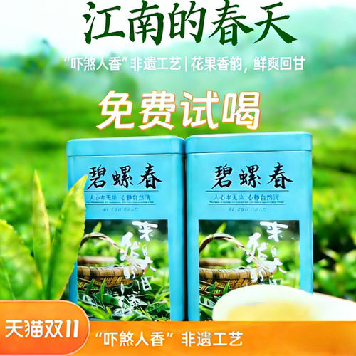 2026新茶碧螺春铁罐装嫩香型