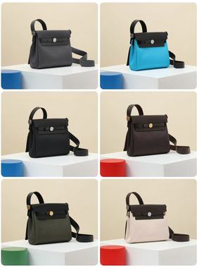 私人定制全手工蜡线 mini herbag20 迷你帆布包 马鞍皮凯莉女包