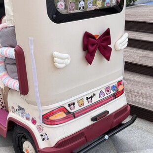 适用爱玛乐维pro装饰小配件三轮车蝴蝶结翅膀ca500电动车尾部配饰