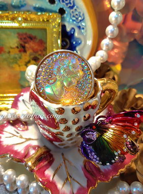 欧美复古幻彩树脂戒指