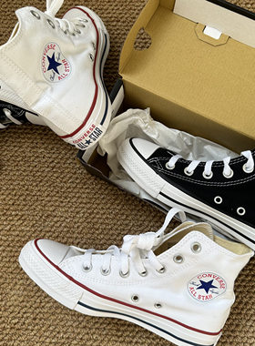 匡威 All Star常青经典款白色黑色高帮板鞋男女情侣帆布鞋101009C