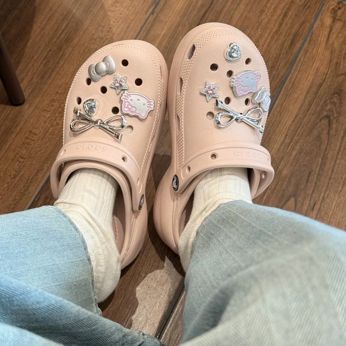 Crocs/卡骆驰云朵洞洞鞋女厚底鞋