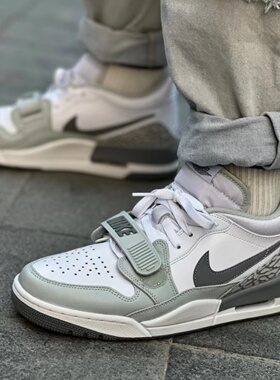 Nike/耐克白灰水泥低帮男鞋气垫AIR JORDAN312运动鞋篮球鞋FV8115