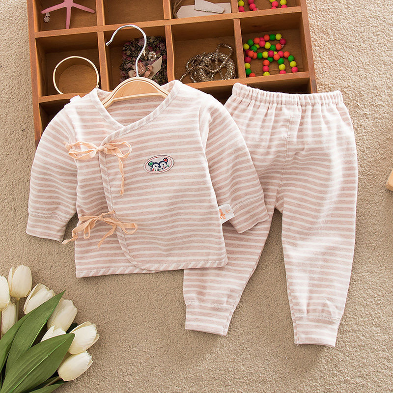 2023春秋新生儿内衣套装0-3个月宝宝衣服婴儿绑带和尚服秋衣秋裤