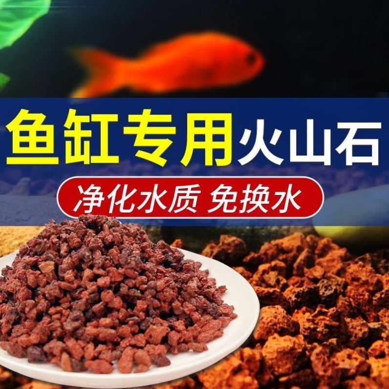 天然火山石大块鱼缸专用底砂底部砂石生态造景全套乌龟装饰溪流石