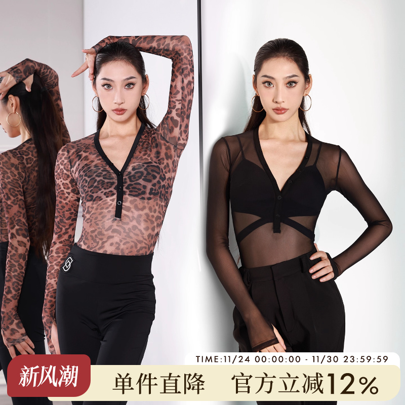 dancebaby拉丁舞上衣新款