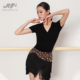 Dancebaby拉丁舞服跳舞上衣新款 舞服练功服成人女短袖 连体衣YS424
