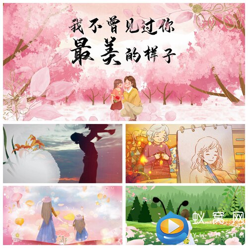 S3825 我不曾见过你最美的样子 母亲节 妈妈朗诵演讲LED视频素材