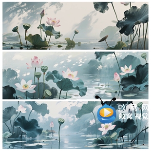 S6691《莲花化生》荷塘 荷叶 误入耦花深 舞蹈 舞美背景视频素材