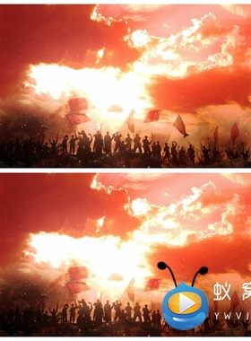 S2920 战争长征胜利欢呼场景 LED节目大屏舞美背景视频素材