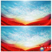 S1309 和平鸽大气丝绸天空晚会舞台LED背景视频 高清视频素材