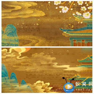 S4871《鼓韵》古典舞蹈 汇报演出 LED节目大屏舞美背景视频素材