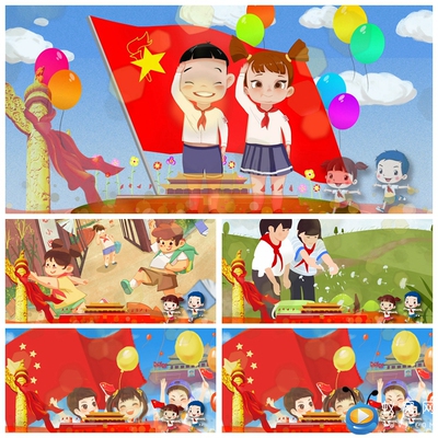 S2789 红领巾 相约中国梦 六一儿童节 歌曲MV 爱国 爱党视频素材