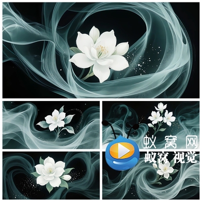 S6514《茉莉》茉莉花 国风古典 文艺汇演晚会LED大屏背景视频素材