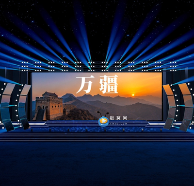 S3589 万疆（歌词字幕版本 (伴奏)歌曲MV演出LED舞美背景视频素材