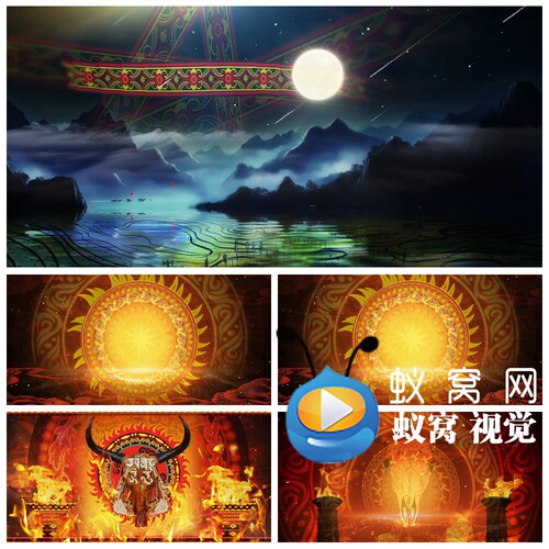 S6554《生生不息》佤族舞蹈舞美文艺汇演晚会LED大屏背景视频素材