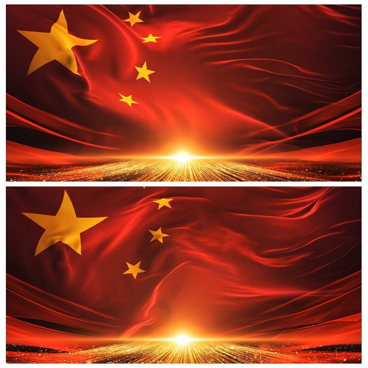 s1341 红旗颂 大气五星红旗飘扬 节目晚会led大屏背景视频素材制