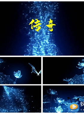 S1626 传奇 歌曲MV 歌曲MV伴奏粒子荷花 晚会LED背景视频素材制作