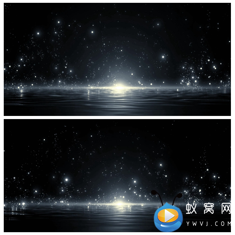 s4016 粒子光效黑色背景 发光led背景视频素材