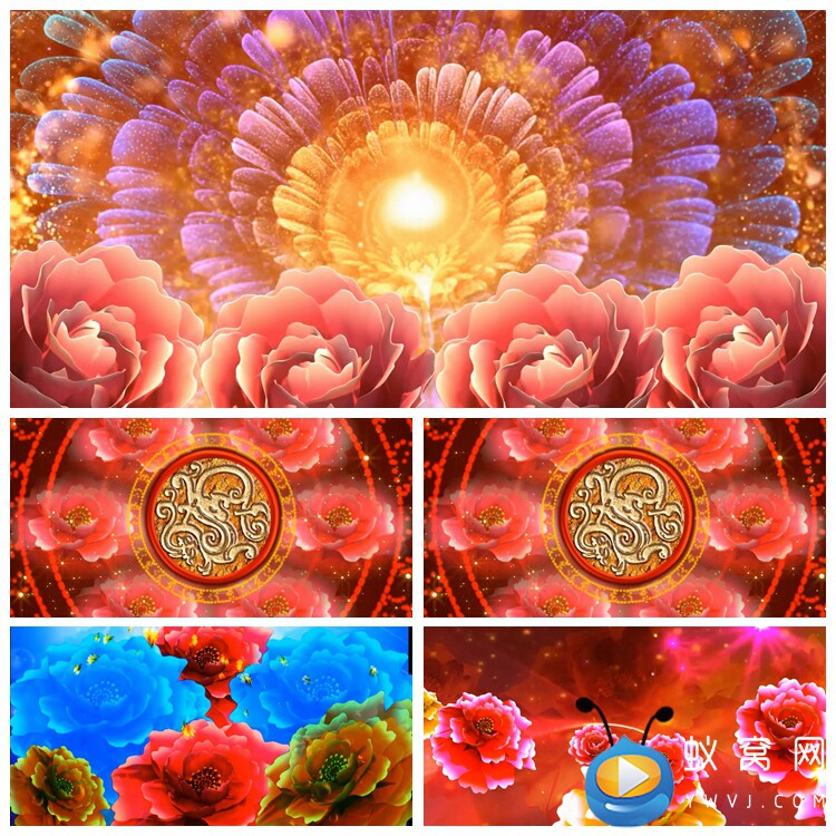 s2514 大地飞歌 (伴奏)喜庆春晚节目舞台led大屏背景视频素材