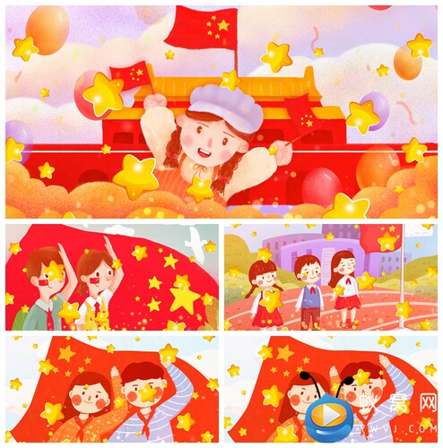 S2695《最喜欢的颜色》爱国歌曲MV晚会LED节目舞美背景视频素材