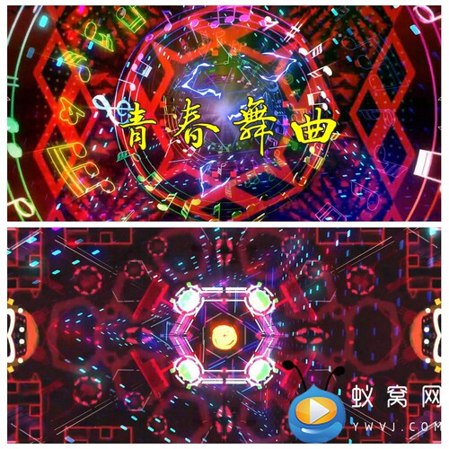 S3274 青春舞曲 歌曲MVLED舞台动感炫酷舞美大屏背景视频素材