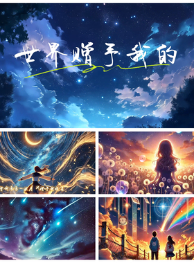 S6337《世界赠予我的》伴奏歌词 歌曲MV 晚会LED大屏背景视频素材