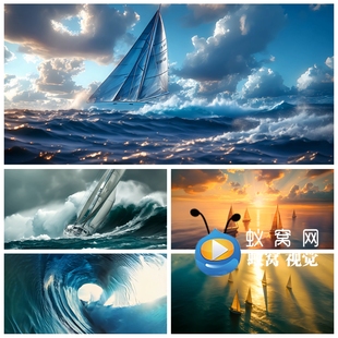 S6338《扬帆起航》舞蹈 舞美 奋斗 励志 晚会LED大屏背景视频素材