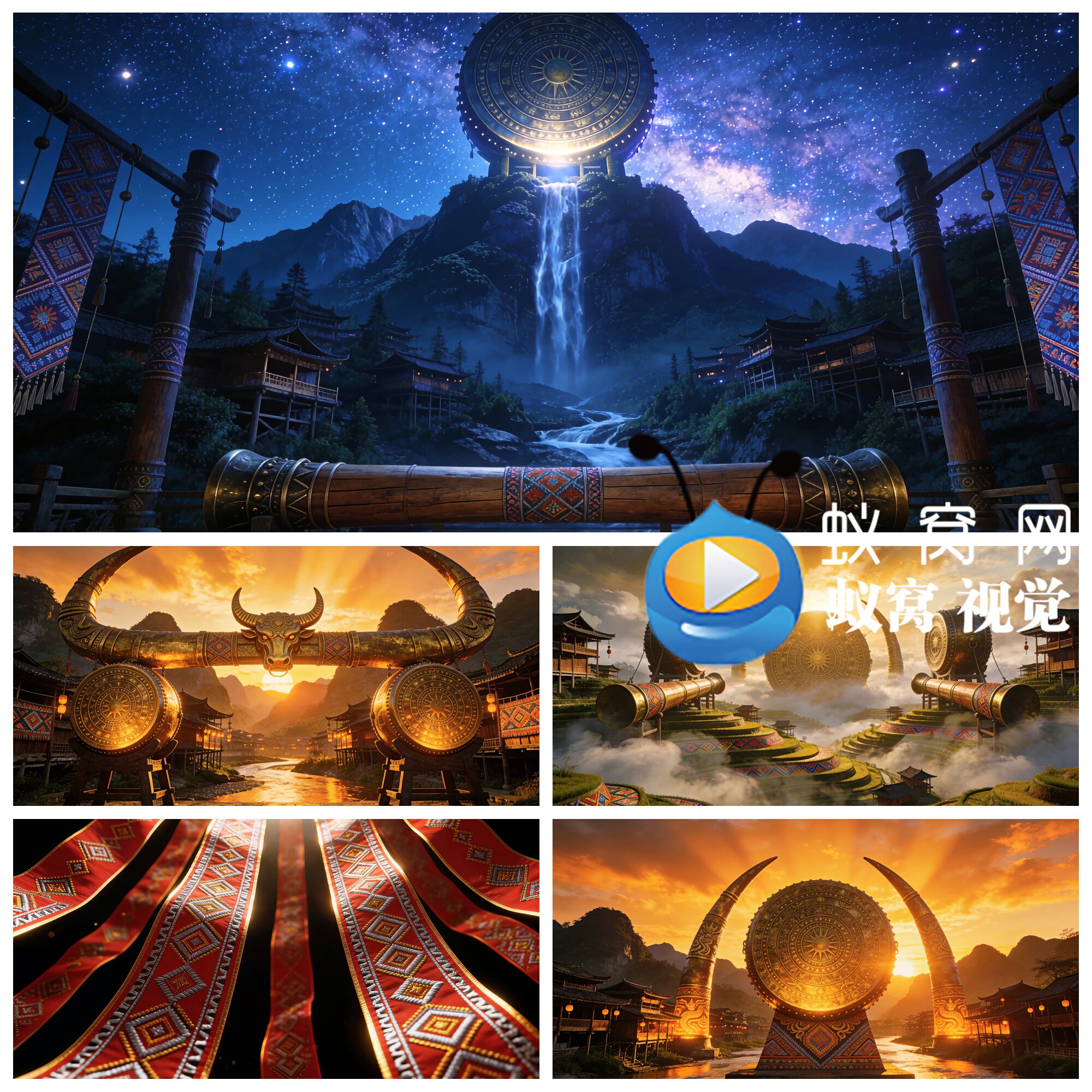 S7548《喜鼓瑶妹》瑶族 长鼓舞 民族舞蹈 壮族民族舞背景视频素材