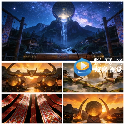 S7548《喜鼓瑶妹》瑶族 长鼓舞 民族舞蹈 壮族民族舞背景视频素材