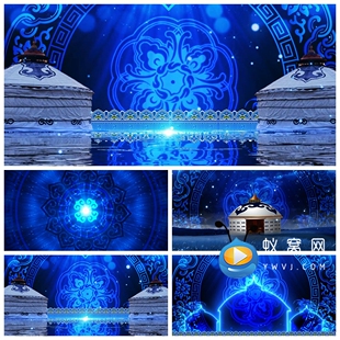 S5775蒙古族《筷子舞》少儿舞蹈民族少儿舞美LED大屏背景视频素材