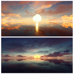 希望高清视频素材 日出东方 S2805 海面一轮日出升起