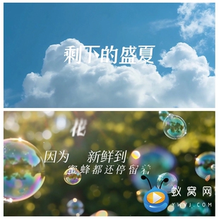 S5570《剩下的盛夏》伴唱和声伴奏+歌词 歌曲MV 大屏背景视频素材