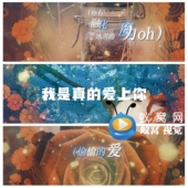 S6322 爱情LED大屏背景视频素材 伴唱伴奏歌词 我是真 爱上你