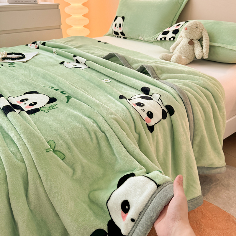 加厚牛奶绒毛毯盖毯双面绒毯子珊瑚绒床单单件学生单人宿舍午睡毯