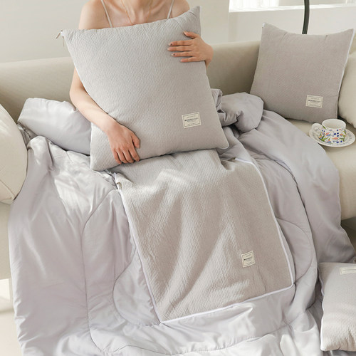 全棉抱枕被子两用二合一可折叠车载多功能毯办公室午睡枕头空调被