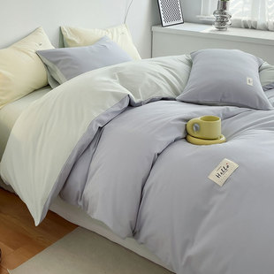 纯棉水洗棉被套单件全棉学生宿舍单人被罩150x200双人春秋200x230