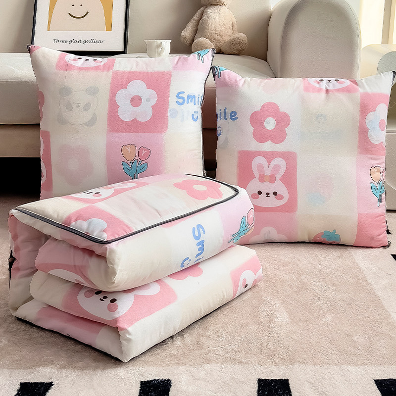 全棉抱枕被子两用车载可折叠空调被办公室午睡枕头毯子二合一靠垫,居家布艺,抱枕被,淘宝优惠券,粉丝福利购,淘宝优惠卷