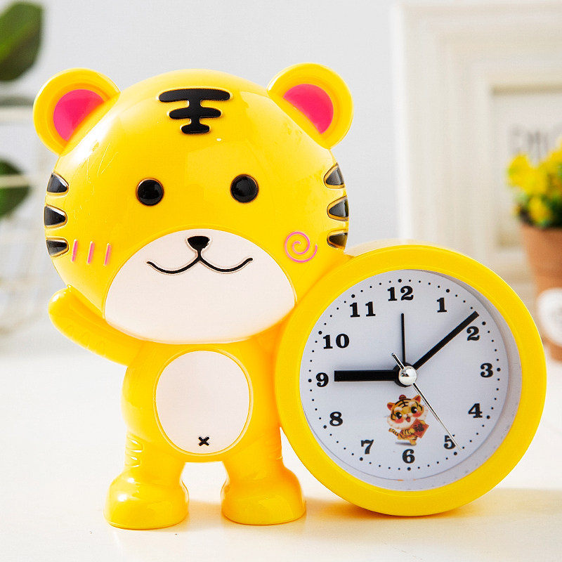 学生卡通床头颜值高闹钟儿童萌虎可爱造型创意个性时尚小朋友闹钟