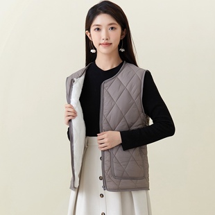 秋冬羽绒棉马甲女短款 马夹 加绒加厚轻薄保暖坎肩背心打底内胆修身