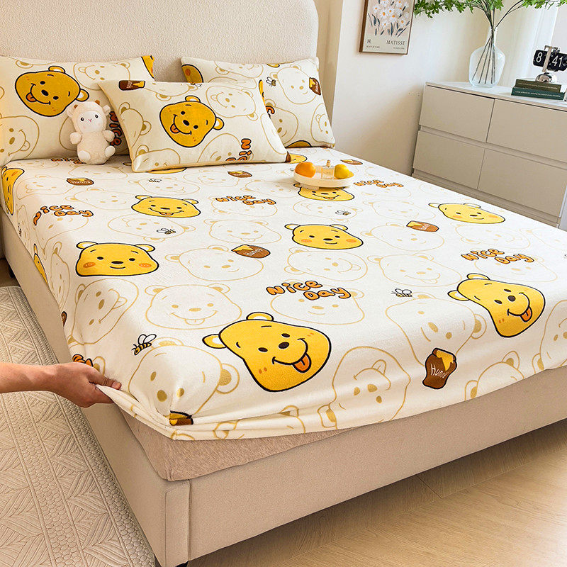 迪士尼儿童牛奶绒床笠罩单件定制床垫保护套加厚珊瑚绒褥子套1.2m,床上用品,床笠,淘宝优惠券,粉丝福利购,淘宝优惠卷