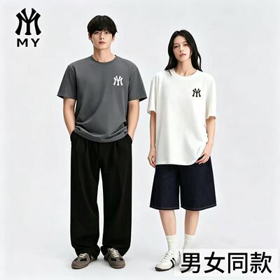 【猫猫甄选】MY圆领短袖T恤夏季潮流纯棉男女同款成人A1