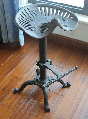 欧式创意个性铸铁工艺品复古铸y铁可升降椅子凳子酒吧别墅庭院摆